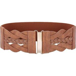 Womens wide elastic waist belt stretchy vintage retro fashion cinch belt for dre